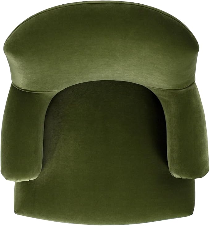 Jennifer Taylor Home Eloise Farmhouse Coastal Pleated Sock Living Room Accent Arm Chair Olive Green Performance Velvet