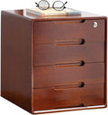 Desktop File Cabinet - Desktop Organizer Storage Box Solid Wood Storage Box With Lock Rustic Dresser Desk Drawers Organizer And Accessories Locking Filing Cabinet (4 Drawer)