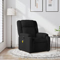 Floor Chair Arm Chair Living Room ChairsSleeper Sofa Massage Recliner Chair Black Fabricfor Apartment Living and Home Office