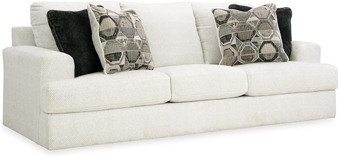 Signature Design by Ashley Karinne Coastal Sofa with Non-skid Legs White