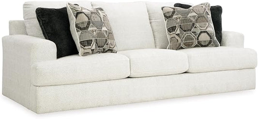 Signature Design by Ashley Karinne Coastal Sofa with Non-skid Legs White