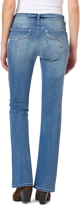 WallFlower Luscious Curvy Bootcut Jeans for Women Mid-Rise Insta Stretch Denim Size-Inclusive Juniors Jeans