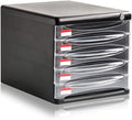 File cabinets Filing Cabinet dividers 5 Drawer A4 Desktop Plastic File Classification Data Storage Box 27X36X26cm Bookcase