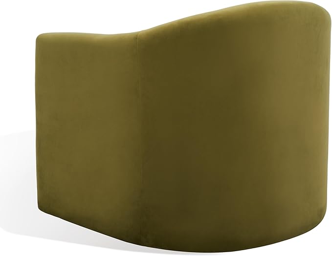 SAFAVIEH Couture Collection Laylette Olive Green Velvet Accent Chair (Fully Assembled)