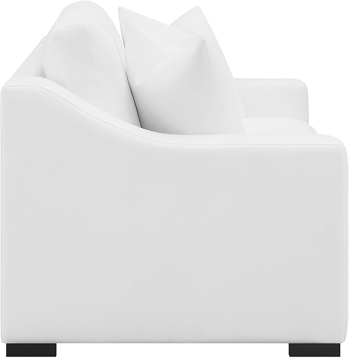 Coaster Home Furnishings - Ashlyn - Wood &amp Fabric - Upholstered Loveseat with Sloped Armrests and Reversible Seat Cushions - Living Room - White - 509892