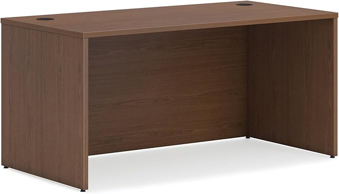 HON MOD Executive Desk 60-Inch Large Computer Desk Shell Thick Wooden Laminate Modern Table with Cord Management 60 W x 30 D x 29 H Walnut