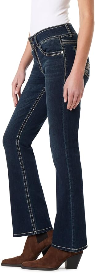 WallFlower Luscious Curvy Bootcut Jeans for Women Mid-Rise Insta Stretch Denim Size-Inclusive Juniors Jeans