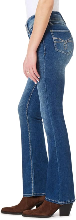 WallFlower Luscious Curvy Bootcut Jeans for Women Mid-Rise Insta Stretch Denim Size-Inclusive Juniors Jeans