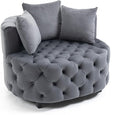 Armchair with 3 Pillows &amp Wood LegsOversized Upholstered Accent Chair for Living Room &amp Bedroom Barrel Chair Large Velvet Chair Sofa Lounge Chair Leisure Club