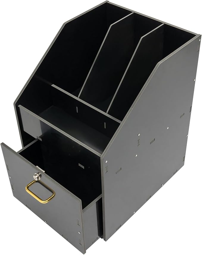 Mobile File Cabinet with Lock Drawer Rolling File Organizer with 3 Open Compartments Under Desk Rolling File Holder for Home Office