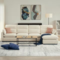 125 Inch Modular Couch Sectionals with Ottoman Big Comfy Cloud Couches L Shaped 4 Seat Modular Sectional Sofa Modern Cloud Sectional Couches for Living Room Deep Seat Sofa