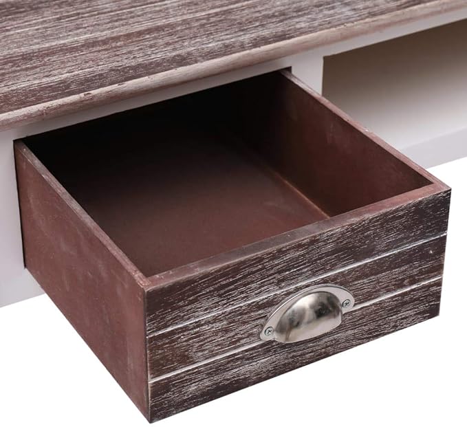 Computer DeskHome Office DeskStudy Writing Table for Home Office Modern Simple Style DeskWriting Desk Brown 43.3x17.7x29.9 Wood