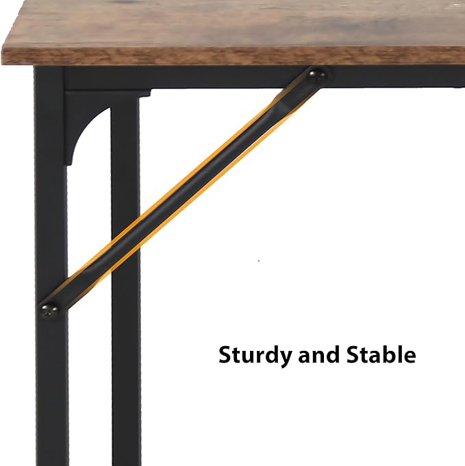 Small DeskDesk 32 InchComputer DeskStudy TableMetal Frame Office DeskModern Simple Style Desk for Home OfficeSmall Tables for Small SpacesAdjustable Leg PadsVintage
