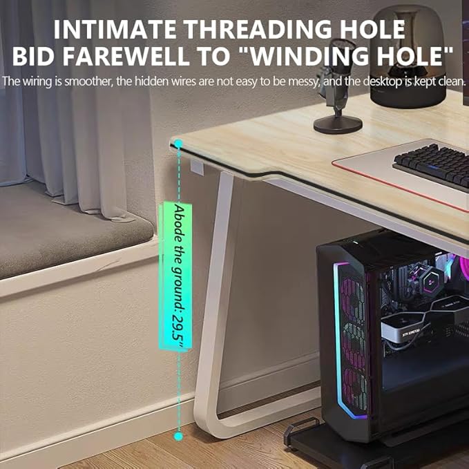 Gaming Desk Computer Writing Table Student Art Modren Simple Style PC Wood Suitable Portable Desk for Home Office