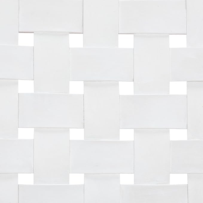 SAFAVIEH Home Collection Bellona White/Natural Leather Woven Accent Chair (Fully Assembled)