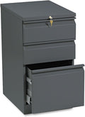 HON 33720RS 19-7/8-Inch Efficiencies Mobile Pedestal File with 1 File and 2 Box Drawers Charcoal
