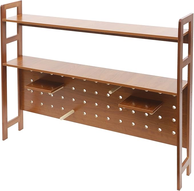Desktop Shelf-Home Office Computer Desk [2nd Floor] 115CM-walnut Color