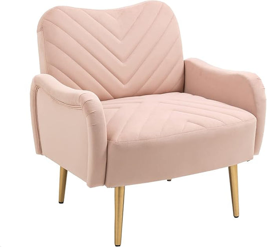 Velvet Chair Accent Chair Living Room lesiure Chair with Metal feet
