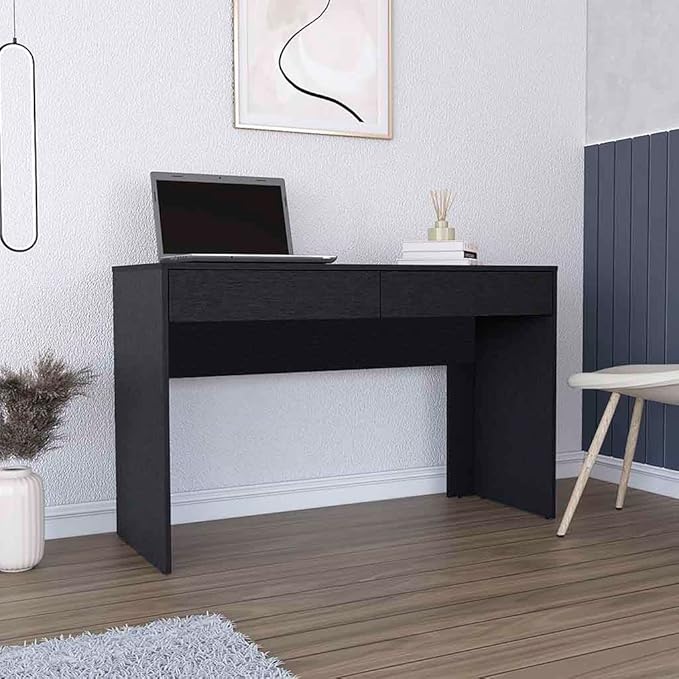 Home Office Desk Computer Desk Aberdeen Two Drawers Black Wengue Finish