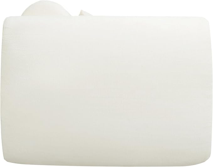 WILLIAMSPACE 140 Sectional Curved Sofa Couch Modern Sponge 5 Seater Couch with Chaise Lounge &amp Pillows Floor Foam Comfy Upholstered Sofa for Living Room No Assembled (Right-Facing Beige)