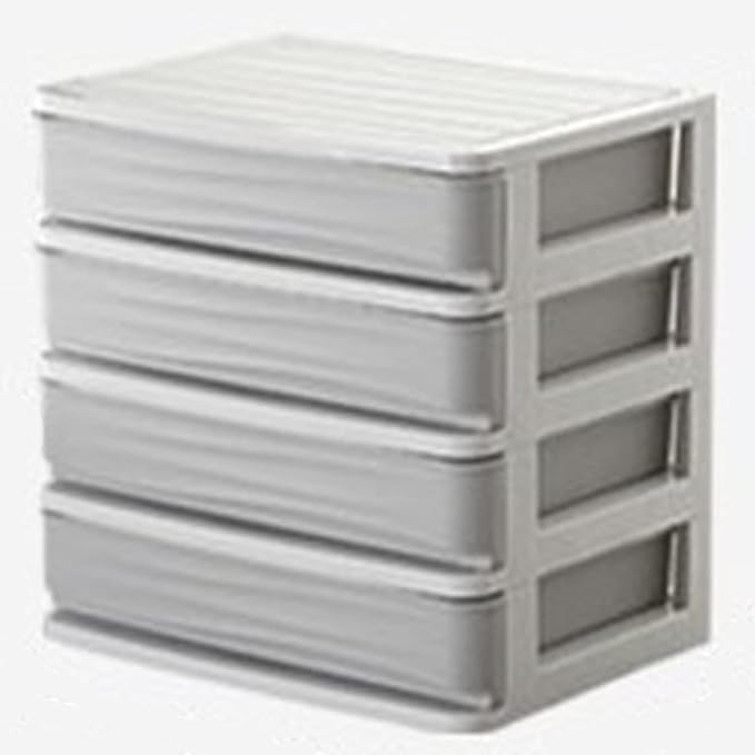 File Storage Cabinets A4 Paper Storage Box Layered Desktop Small Drawer Type Simple Multi-Layer Office Desk File Cabinet(Gray)