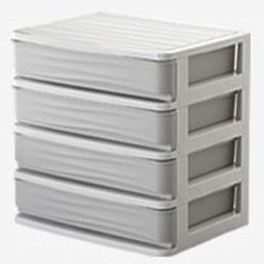 File Storage Cabinets A4 Paper Storage Box Layered Desktop Small Drawer Type Simple Multi-Layer Office Desk File Cabinet(Gray)