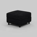Belffin Modular Sofa Storage Ottoman Module Seat Corduroy Black