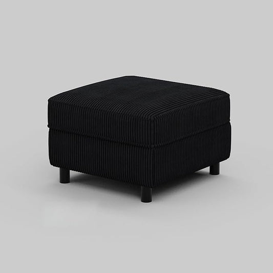 Belffin Modular Sofa Storage Ottoman Module Seat Corduroy Black