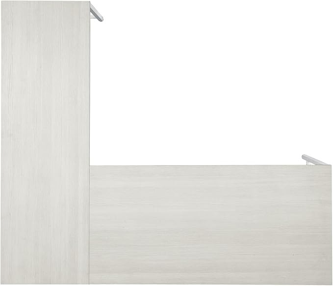 OSP Home Furnishings Contempo L-Shaped Desk White
