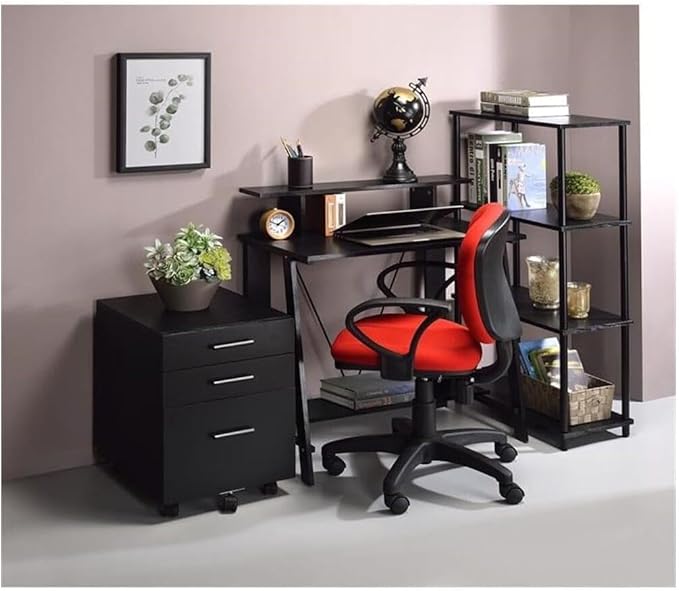 Maykoosh Black Writing Desk - Modern Computer Table for Home Office