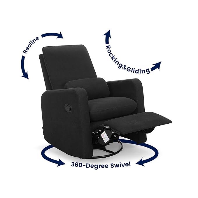 GAP babyGap Cloud Recliner with LiveSmart Evolve - Sustainable Performance Fabric Jet Black