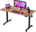 Monomi Electric Height Adjustable Standing Desk 48x24 Inches Ergonomic Home Office Sit/Stand Up Desk(Vintage Brown)