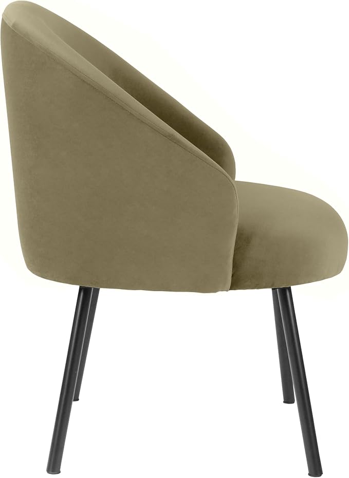 Homepop Home Decor | Upholstered Modern Accent Chair | Accent Chairs for Living Room &amp Bedroom | Decorative Home Furniture Light Sage Green Velvet