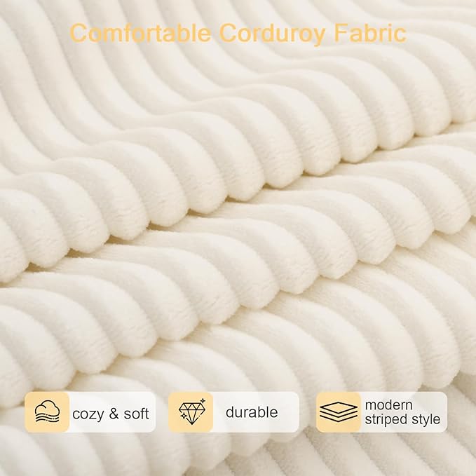 COMAX Boneless Couch Futon Sofa Bed Couches Versatile Queen for Living Room 79 4 in 1 Convertible Sleeper Corduroy Couch Foam in a Box Foldable Fold Out Floor Mattress No Assembly Required Beige