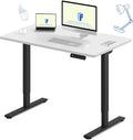FLEXISPOT E3 Dual Motor Electric Standing Desk 48 x 30 Sit Stand Up Desk Holds 220 lbs Adjustable Height w/Memory Presets One-Piece White Desktop &amp Black Frame Ships in 2 Boxes