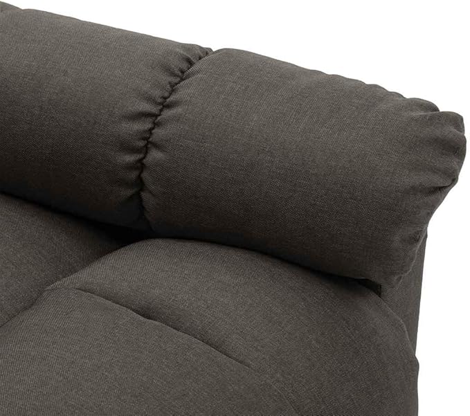 vidaXL Taupe Fabric Recliner Chair with Electric Recline and Adjustable Head/Footrests Modern Polyester for Living Room Home Theater Elderly Smooth Seating