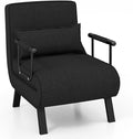 Giantex Convertible Sleeper Chair Bed 4-in-1 Sofa Bed with 6-Position Adjustable Backrest &amp Metal Legs Cozy Chaise Lounge Couch for Adults Folding Armchair for Living Room Office Guest Room (Bl