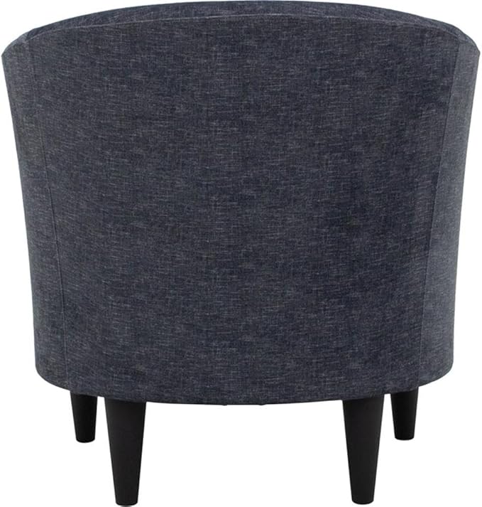 Pemberly Row Traditional Fabric Club Chair 17.5 Seat Height Gray Finish Polyester Upholstery Padded Seat Durable Construction Classic Accent Chair for Living Room or Bedroom