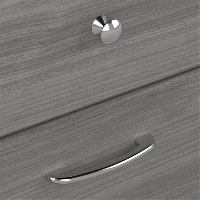 Bush Home Cabot 60W L Shaped Computer Desk with Drawers Modern Gray