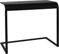 American Art Decor Black Mobile Portable &amp Compact Home Office C-Shaped Desk