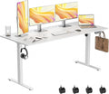 Singel Motor Standing Desk 63 inch White