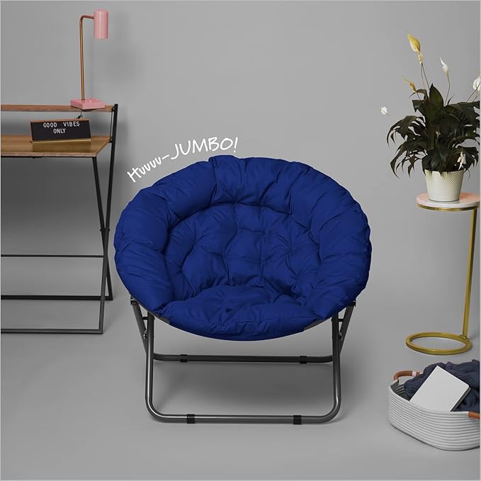 Urban Lifestyle Oversized Polycanvas Saucer Chair Navy