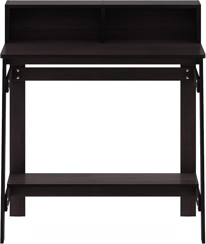 Furinno Simplistic A Frame Computer Desk Dark Walnut