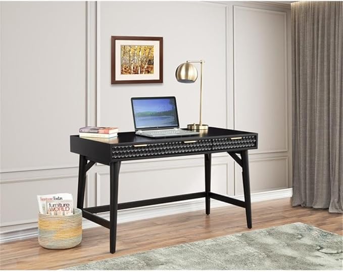 Origins by Alpine Black Pearl Large Desk Black
