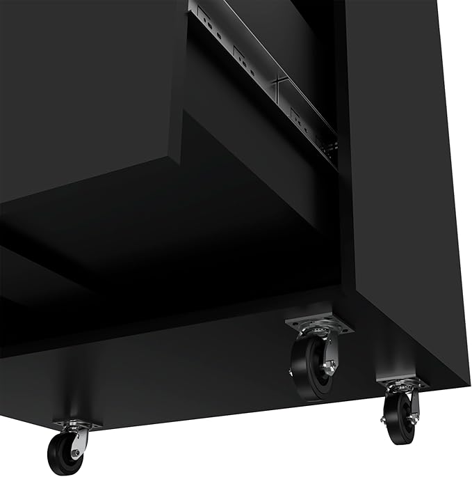 Mobile Filing Cabinet with 3 Spacious Drawers Gray Particle Board Modern Small Storage Cabinet for Home Office Study Room