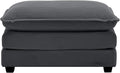mikibama Corduroy Upholstered Couches Ottoman for Modular Sectional Sofa Grey