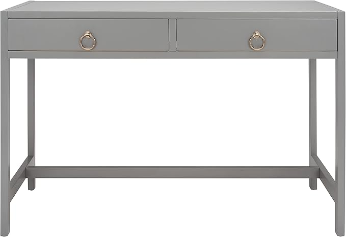 SAFAVIEH Home Collection Esther Grey 2-Drawer Desk
