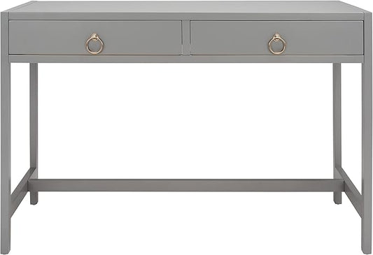 SAFAVIEH Home Collection Esther Grey 2-Drawer Desk