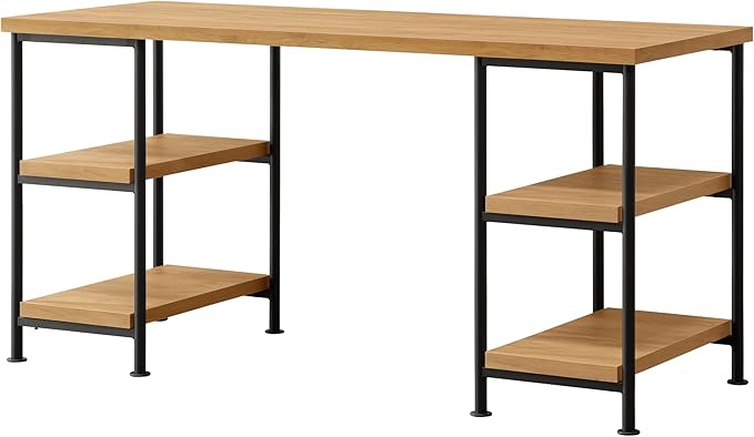Golden Oak Desk - Classic Home Office Computer Desk