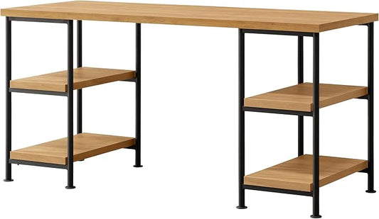 Golden Oak Desk - Classic Home Office Computer Desk